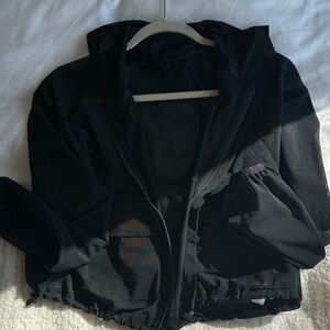 ALO Yoga Black Lightweight Hoodie with Logo Tab